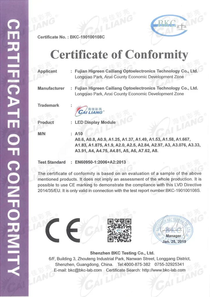 CE LVD Certifications